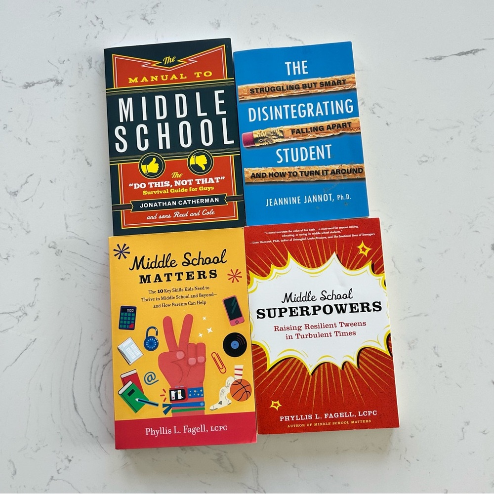 4-Book Middle School Survival & Success Guide Bundle! Parents Lot Books Teens